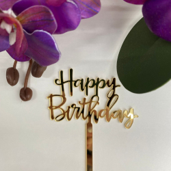 Изображение Мини топпер "Happy Birthday" №9, 7 см (ДР-6)